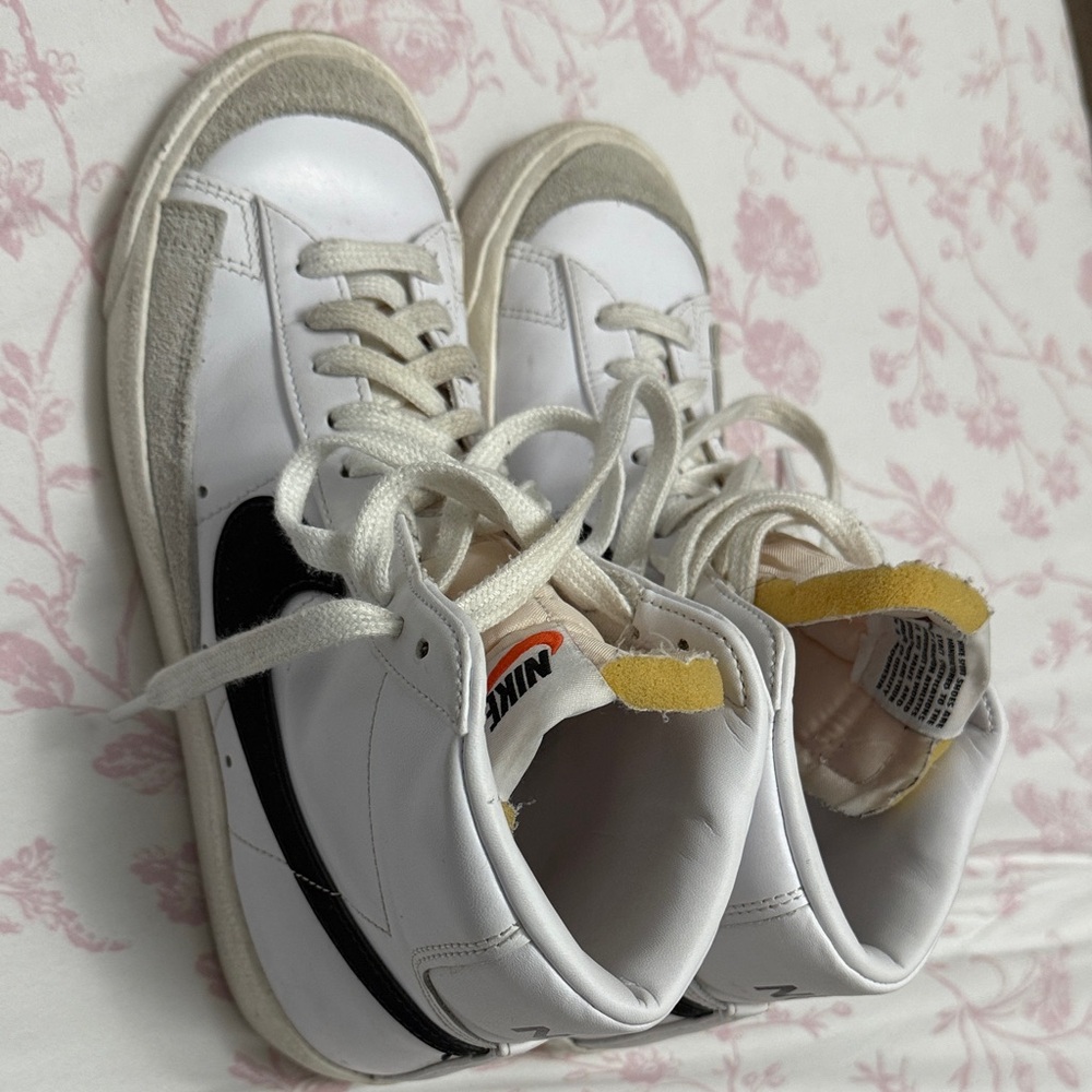 Nike Women’s White and Black High-Top Sneakers